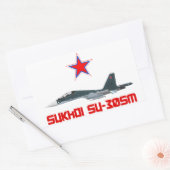 Sukhoi Su-30SM Russian Air Force VKS 長方形シール (封筒)
