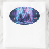 Sukiti Buddha Modern Dhamma Sticker 楕円形シール (バッグ)