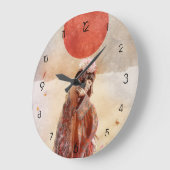 Sukiyaki Large Round Clock with Numbers ラージ壁時計 (傾斜)