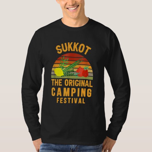 Sukkot The Original Camping Festival Sukkah Lulav Tシャツ (正面)