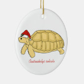 Sulcataのカメのクリスマスのオーナメント セラミックオーナメント (右)
