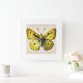 Sulfur butterfly Colias 130924IREF208 - Watercolor スクエア壁時計 (ホーム)