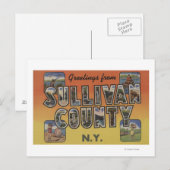 Sullivan County, New York - Large Letter Scenes ポストカード (正面/裏面)