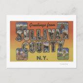 Sullivan County, New York - Large Letter Scenes ポストカード (正面)