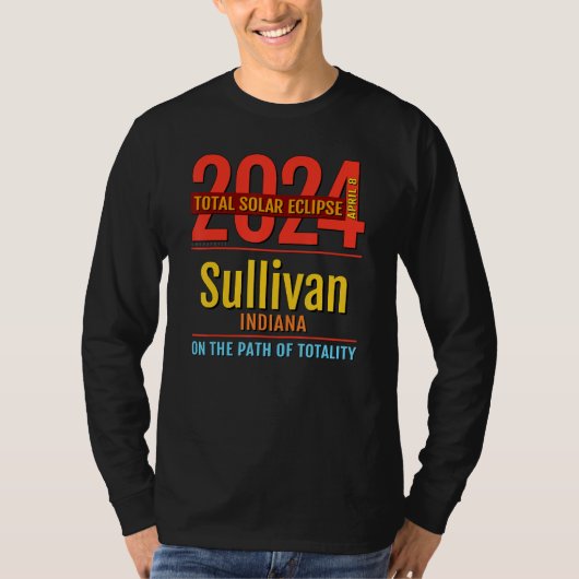 Sullivan Indiana IN Total Solar Eclipse 2024  4  Tシャツ (正面)