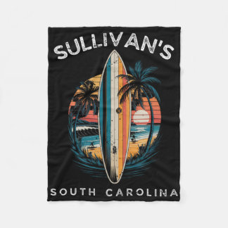 Sullivan's South Carolina Men Women Surfing  フリースブランケット