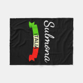 Sulmona Italy Flag Italia Souvenir Gift Matching I フリースブランケット (正面(横))