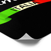 Sulmona Italy Flag Italia Souvenir Gift Matching I ポスター (角)