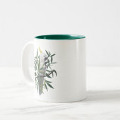 Sulphur-Crested Cockatoo in Tree Illustration ツートーンマグカップ (正面左)