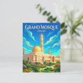 Sultan Qaboos Mosque Oman ポストカード (スタンド正面)