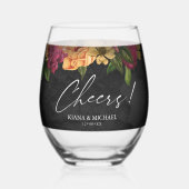 Sultry Nightsフローラ結婚の応援ID829 ステムなしワイングラス (正面)