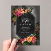 Sultry Nightsフローラ結婚のID829招待状 アクリル招待状 (インサイチュ (ポータブル))