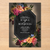 Sultry Nightsフローラ結婚のID829招待状 アクリル招待状 (正面)