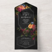 Sultry Nightsフローラ結婚のID829 オールインワン招待状 (内側)