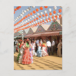 Sumario Description Feria de Abril (Sevilla), muje ポストカード