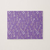 Sumas en la pizarra - Modelo morado ジグソーパズル (横)