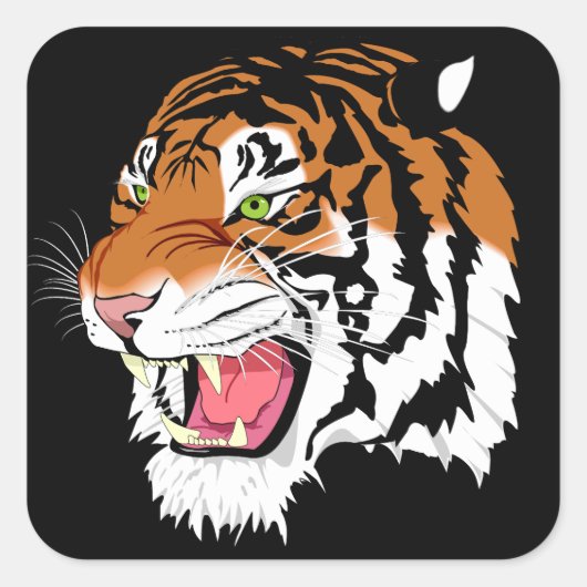Sumatranのトラ スクエアシール (正面)