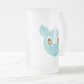 Sumatranの青いサイ フロストグラスビールジョッキ (正面右)