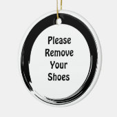 Sumiの開いた円のドア・ハンガー セラミックオーナメント (左)