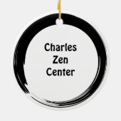 Sumiの開いた円のドア・ハンガー セラミックオーナメント (裏面)