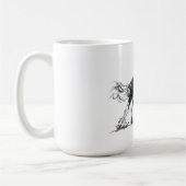 Sumi-eの馬のマグ コーヒーマグカップ (左)