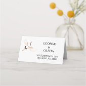 Sumi-e Cherry Blossom Wedding Place Card プレイスカード (裏面)