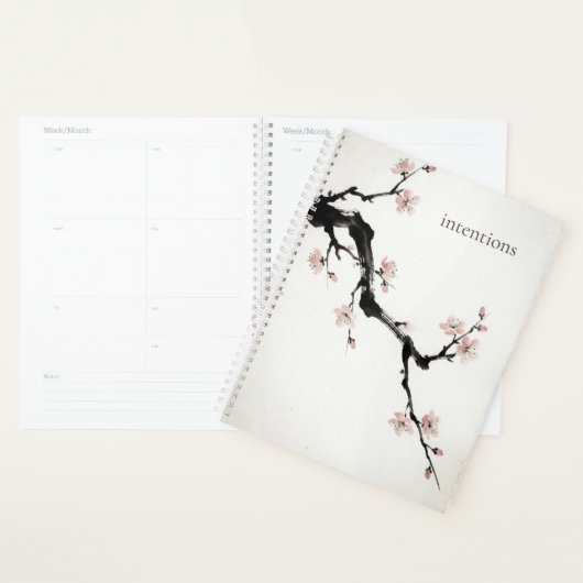 Sumi-E Ink | 桜 | 週間/月間 プランナー手帳 (ディスプレー)