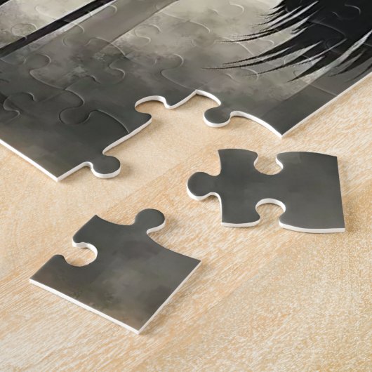 Sumi-E Red-Crowned Crane Puzzle ジグソーパズル (側面)