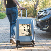 Sumi-E Red-Crowned Crane Vinyl Sticker シール (スーツケースインサイチュ)