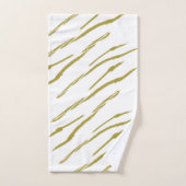 Sumi Tigerのストライプ金ゴールドフェイクタオル バスタオルセット (ハンドタオル)