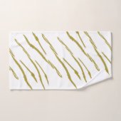 Sumi Tigerのストライプ金ゴールドフェイクタオル バスタオルセット (ハンドタオル)