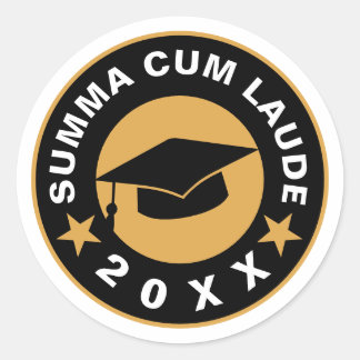 Summa Cumラウドステッカー ラウンドシール