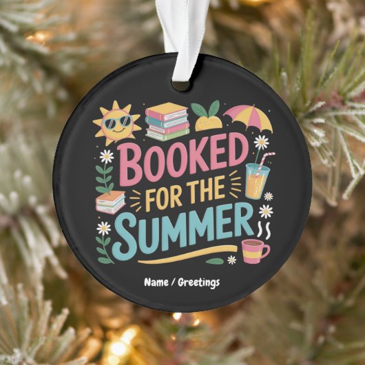 Summer おもしろい Book Readerビーチ オーナメント (ツリー)