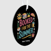 Summer おもしろい Book Readerビーチ オーナメント (正面)