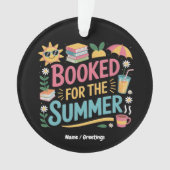 Summer おもしろい Book Readerビーチ オーナメント (正面)