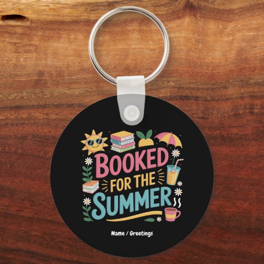 Summer おもしろい Book Readerビーチ キーホルダー (正面)