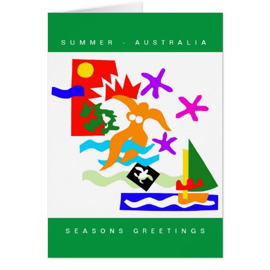 SUMMER – オーストラリア – オーストラリアのクリスマスカード (正面)