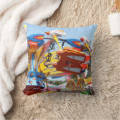 Summer カラフル County Fair Ride Experience写真 クッション (ブランケット)