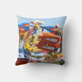 Summer カラフル County Fair Ride Experience写真 クッション (裏面)