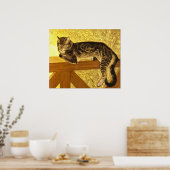 Summer – テオペレ・スティインレンのBalustradeに登場する猫 ポスター (キッチン)