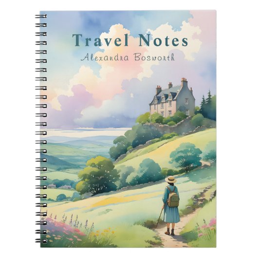 Summer パーソナライズされた in Scotland Travel Notebook - ノートブック (正面)