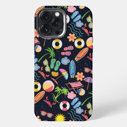 Summer 01.b.ブラックBG iPhoneケース (裏面)
