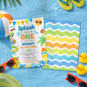 Summer 1st Birthday Invitation - Splash into One 招待状