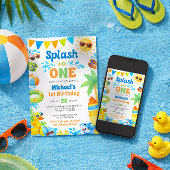 Summer 1st Birthday Invitation - Splash into One 招待状
