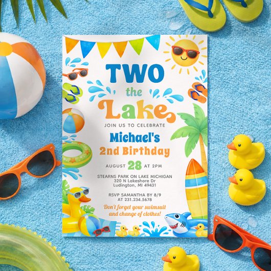 Summer 2nd Birthday Invitation - Two the Lake 招待状