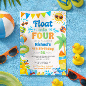 Summer 4th Birthday Invitation - Float into Four 招待状