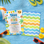 Summer 5th Birthday Invitation - Dive into Five 招待状