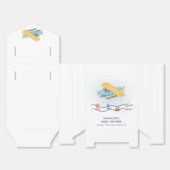 Summer Adventure Sea Airplane Baby Shower フェイバーボックス (見開き)
