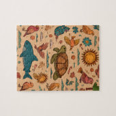 Summer Animals Beach Puzzle Gift ジグソーパズル (横)