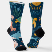 Summer Animals Crew Socks Gift ソックス (傾斜あり)
